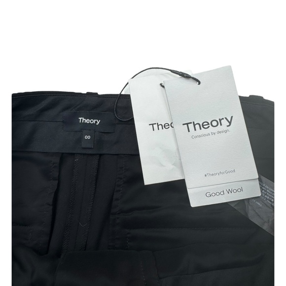 Theory Treeca 2 Good Wool Crop Suit Pants in Black - Picture 6 of 13